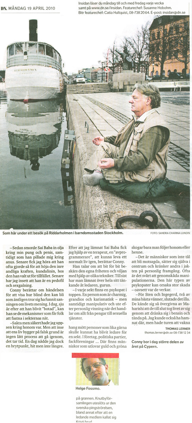 Conny Larsson - artikkel Dagens Nyheter Juni 2010